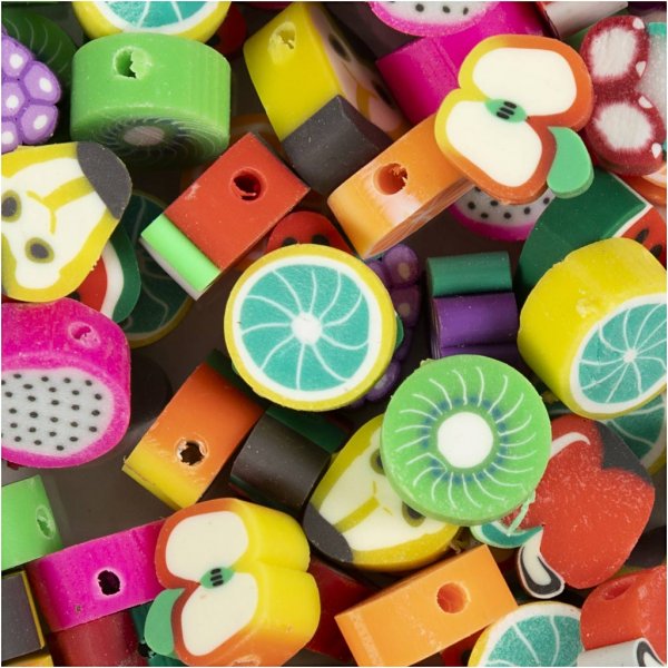 Figuurihelmet - Hedelmät - 60 kpl Figuurihelmet - Hedelmät - 60 kpl