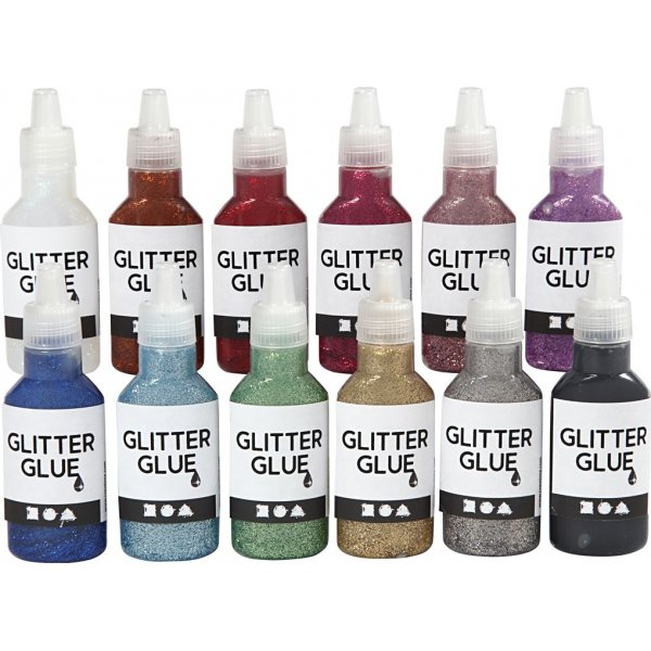 Glitter-liima - sekavrej - 12 x 25 ml