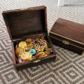 Asiakaskuva Puinen laatikko 15,5 x 11 x 8 cm - k�sittelem�t�n m�nty, lukolla