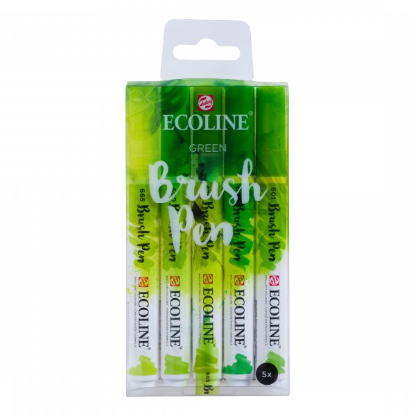 Ecoline Brush Pen 5 kpl - Vihre