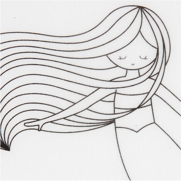 Kutistemuovilevy kuviolla - matta lpinkyv - Merenneito - 4 arkkia