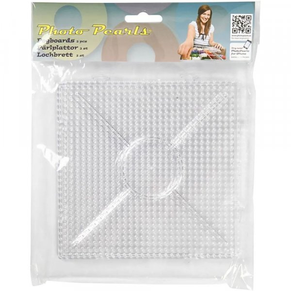 NABBI Photo Pearls Helmilautaset - Kirkas - Nelinmuotoinen, pinottava - 15x15 cm - 2 kpl