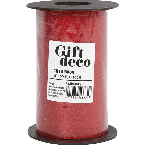 Lahjanauha - punainen - glitter - 100 m