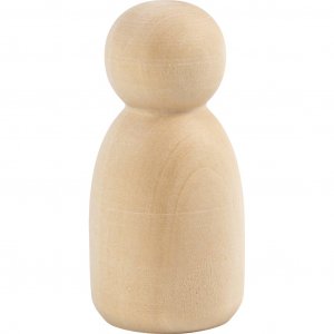 Puinen hahmon runko, soikea, 6 cm, 5 kpl