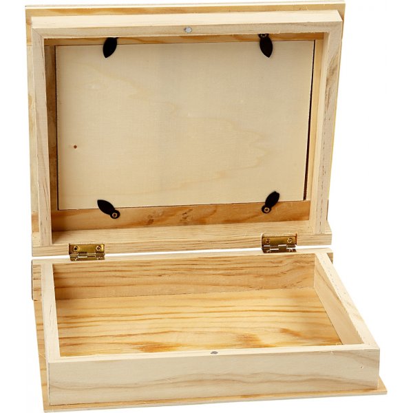 Kirjalaatikko, jossa passpartout kannessa - 21,7x18x5,5 cm