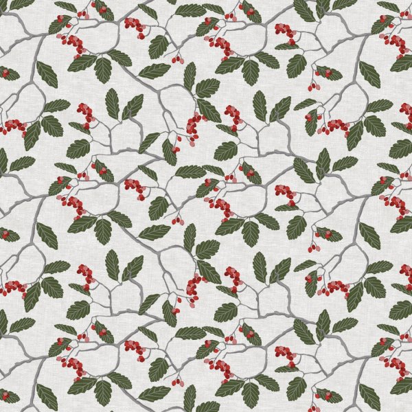 Waxcloth Winterberry - Valkoinen/punainen