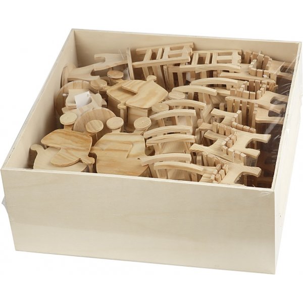 Minihuonekalut - 5 kpl - tuoli - penkki - keinutuoli - pyt - lastenvaunut