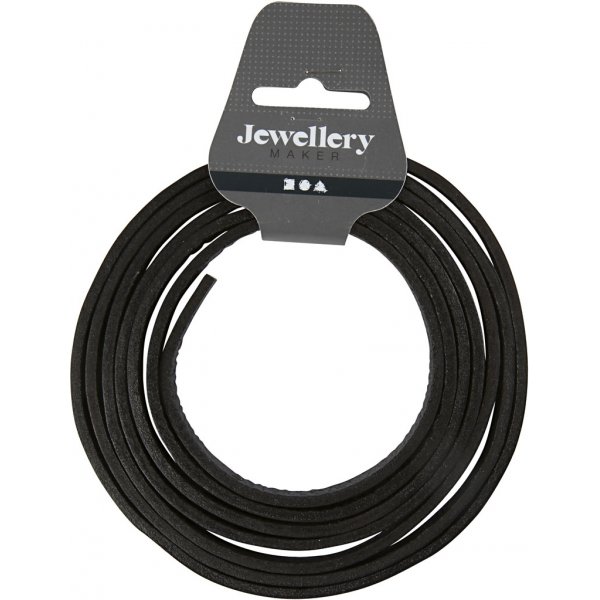 Nahkahihna - musta - 2 m