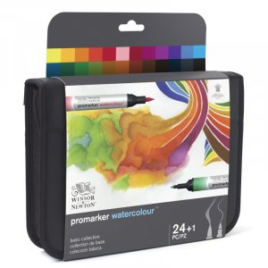 Pro tussisarja - Winsor & Newton - Akvarellisetti - 24 kpl