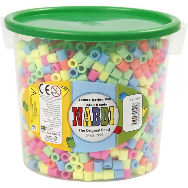 NABBI Tube helmi - Pastellivrit - 2450 kpl