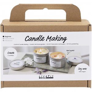 Mini DIY-setti - Soijakynttil�t oikeilla kristalleilla