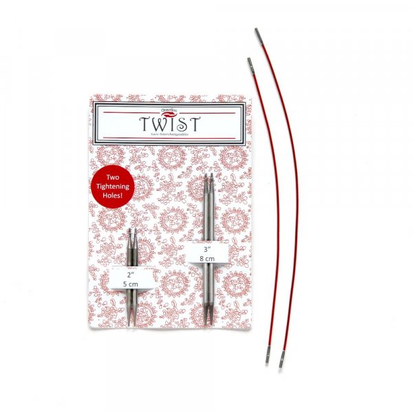 Lyhyen pn neulat Kombo Twist 5 & 8 cm - 3,25 mm (M)