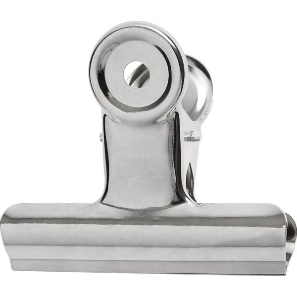 Metalliklipsi - hopea - 6 kpl