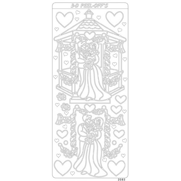 Peel off's - 3D morsian ja sulhanen Peel off's - 3D morsian ja sulhanen