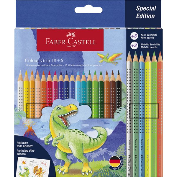 Vrikynsarja - Faber-Castell - Redline CP Color Grip - Dinosaur 18+6