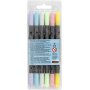 Tekstiilimerkit - pastellivrit - 6 kpl