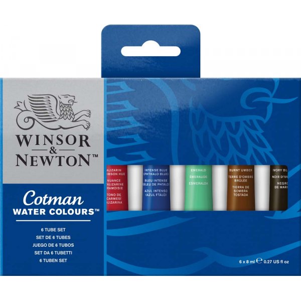 Akvarellimaali W&N Set 6 x 8 ml putket
