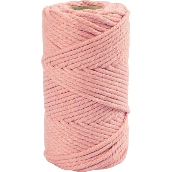 Makramelanka - pinkki - 4 mm - 55 m