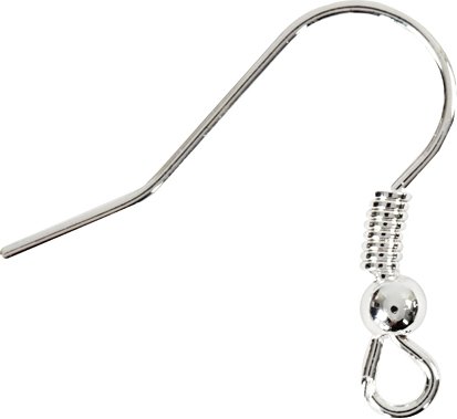 Ranskalaiset korvakoukut - hopeoitu - 10 kpl Ranskalaiset korvakoukut - hopeoitu - 10 kpl