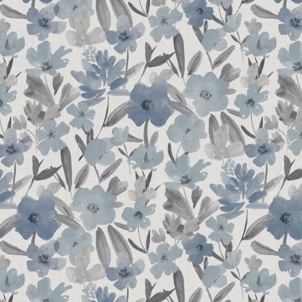 Vaha kangas PVC Flower - sininen