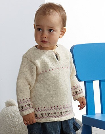 Neulekuvio - Neulottu tunika ja neuletakki kuvioreunuksella Neulekuvio - Neulottu tunika ja neuletakki kuvioreunuksella