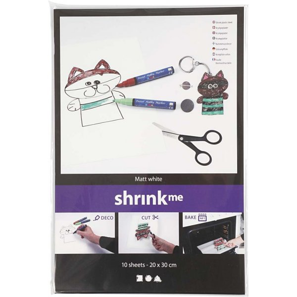 Kutistemuovilevyt - Matt valkoinen - 10 arkkia