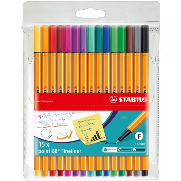Fineliner Point 88 - 15 kpl