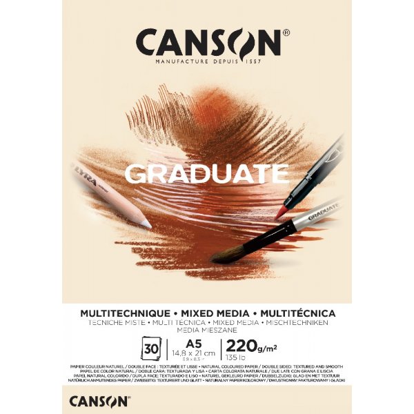 Graduate Mixedmedia lohko 220g 30 arkkia - Gulockra