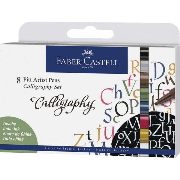 Kalligrafia kynsarja - Faber-Castell - 8 kyn