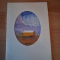Asiakaskuva Passepartout-kortti kirjekuorella - luonnonvalkoinen - soikea - 10 sarjaa