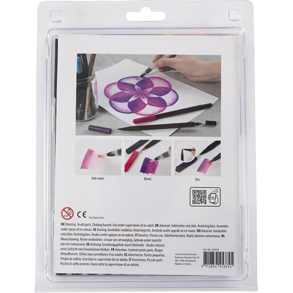 Akvarellimerkki - vakiovrit - 12 kpl