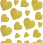Glitter-tarrat - kulta - sydmet - 2 arkkia
