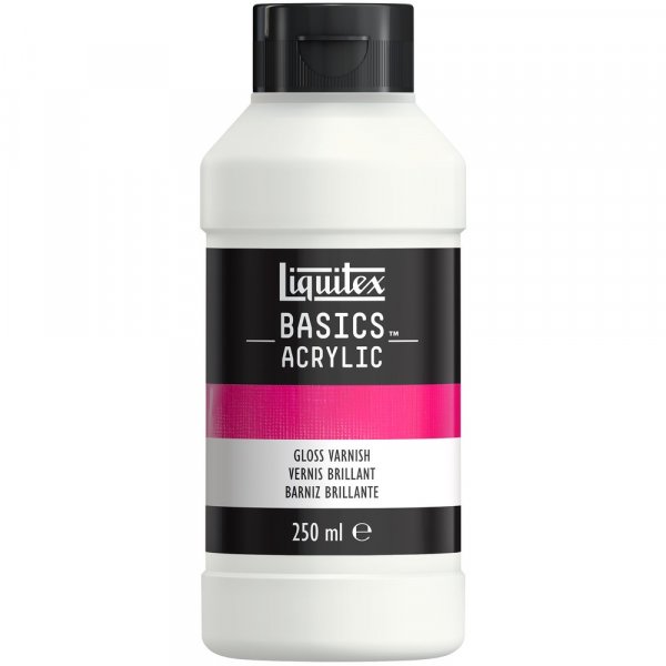 Akryylivliaine - Liquitex Basics -lisaineet - 250ml - Pullonkiiltv lakka