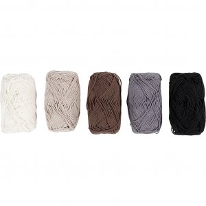 Puuvillalanka 8/4 Luonnonv�riset 5 � 50 m 5 � 20 g