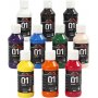 Koulumaali - Akryyli - sekavrit - kiiltv - 10 x 100 ml