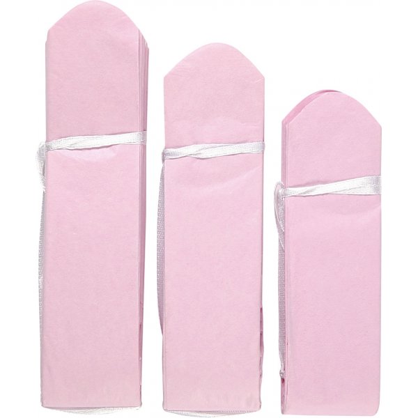 Paperipommit - vaaleanpunainen - 3 kpl