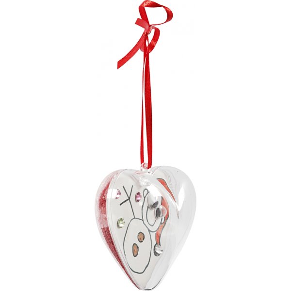 Deco sydän - läpinäkyvä - 10 kpl Deco sydän - läpinäkyvä - 10 kpl