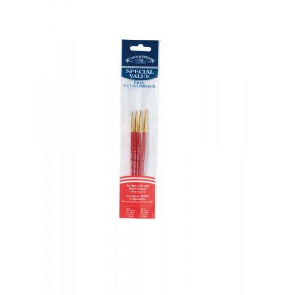 Synteettiset harjat W&N Golden Synthetic - 4 kpl