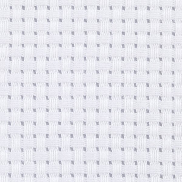 Aida kirjontakangas erittin pehme - valkoinen - 50x50 cm, 35 ruutua per 10 cm