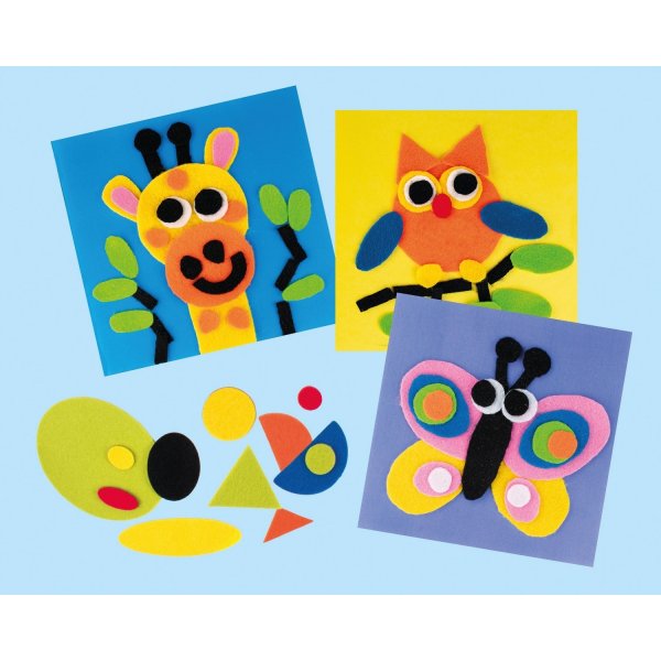 Geometriset muodot huopassa - itseliimautuva - 500 kpl Geometriset muodot huopassa - itseliimautuva - 500 kpl