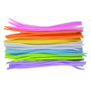 Putkenpuhdistusaine pastelliv�rit 50 kpl � 6 mm