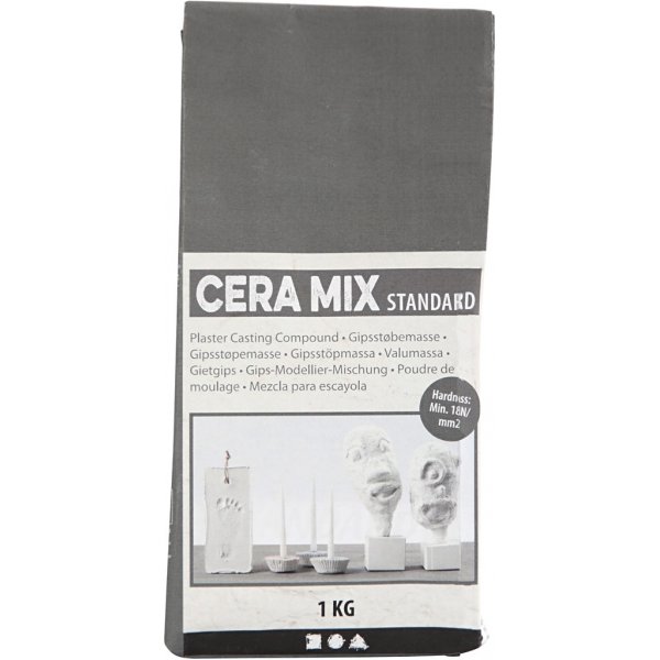 Cera-Mix Standard mallinnuskipsi - vaaleanharmaa