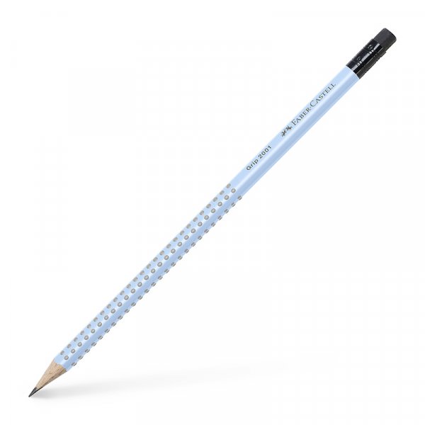 Lyijykyn - Faber-Castell - Grip 2001 pyyhekumikrjell B - Taivaansininen