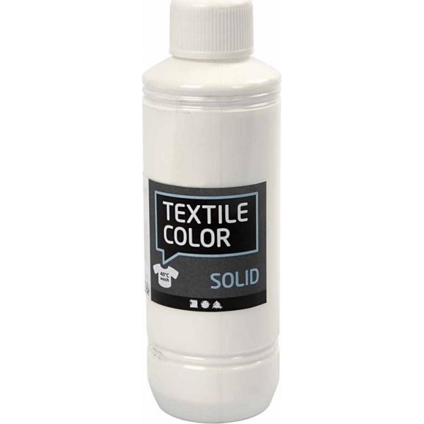 Tekstiili Kiinte tekstiilimaali - valkoinen - pllyste - 250 ml