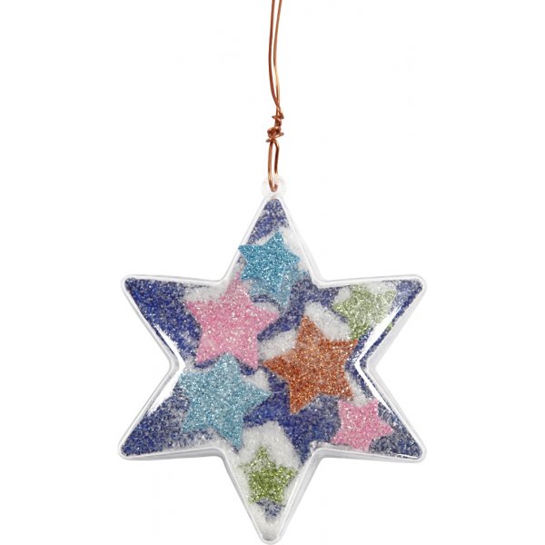 Koristeellinen tähti - läpinäkyvä - 5 kpl Koristeellinen tähti - läpinäkyvä - 5 kpl