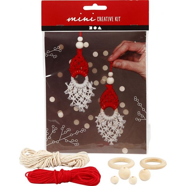 Mini DIY Kit - makrameen joulupukki