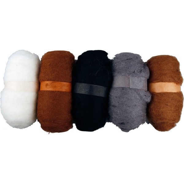 Karstattu villa - luonnollinen - 5 x 100 g Karstattu villa - luonnollinen - 5 x 100 g