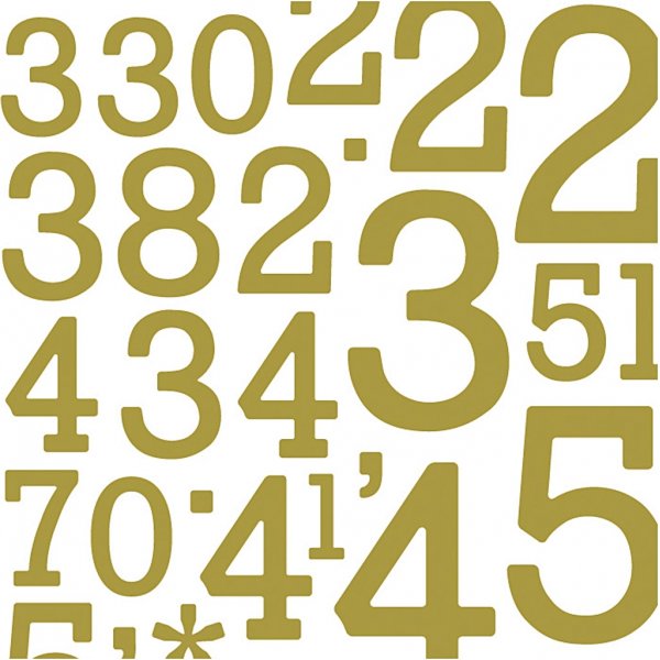 Glitter-tarrat - kulta - numerot - 2 arkkia Glitter-tarrat - kulta - numerot - 2 arkkia