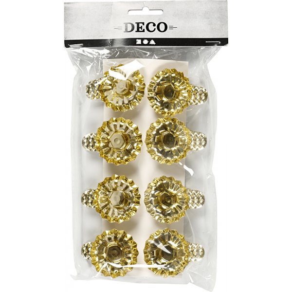 Valoklipsi - kullattu - 40 mm - 8 kpl