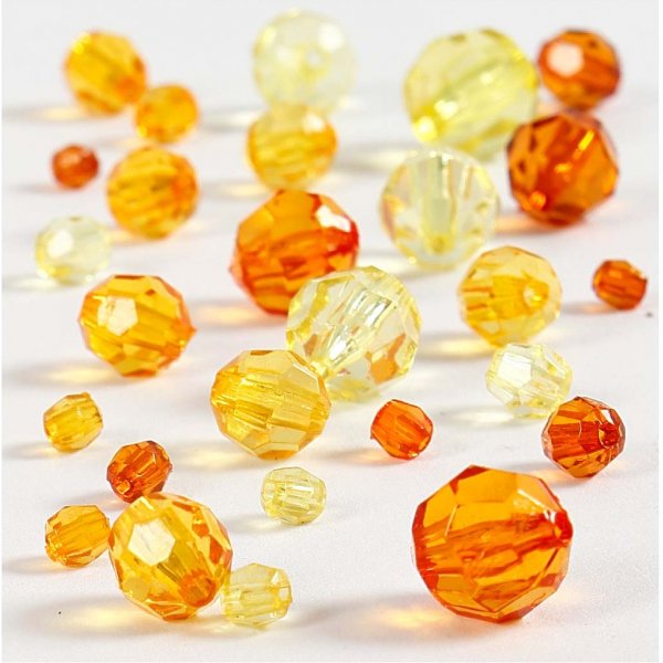 Harmony viisteiset muovihelmet - sekoitettu - keltainen - 45 g